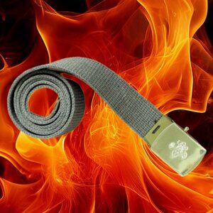 Boy Scout Vintage Collectable Brass Belt Buckle & Camo Green Canvas Belt…